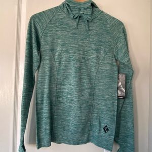 Black Diamond Equipment full sleeve running hoodie. With thumb holes. XS/S NWT